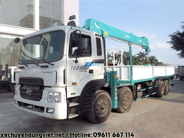 Xe tải 4 chân HYUNDAI HD320 gắn cẩu 10 tấn HKTC model HLC-10015S